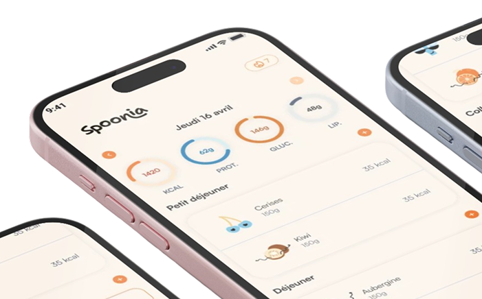 Mockups Spoonia sur iPhone